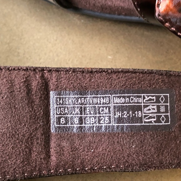 VIONIC | SKYLAR COMFORT SLIDES | TORTOISE BROWN PATENT LEATHER | SIZE: 8 | EUC - Picture 9 of 9